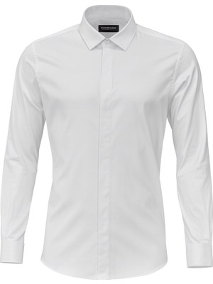 Erkek Klasik Gömlek – Pamuklu Esnek Kumaş,slim Fit Uzun Kollu, Fransız Manşetli Plus Scorpion