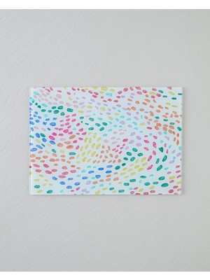 English Home Colourful Joy Cam Kesme Tahtası 25x35 cm Renkli