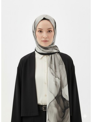 Lavin Scarfs degrade motion Koleksiyonu Viskon Şal Siyah