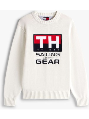 Tommy Hilfiger Erkek Krem Tommy Hilfiger Gı Saılıng Crewneck, Ybı Krem Erkek Sweatshirt