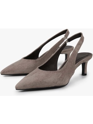 Shoeberry Kadın Peta Vizon Süet Stiletto