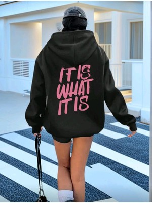 Divin Kadın Baskılı Sweatshırt Kaliteli Kumaş Oversize Kesim