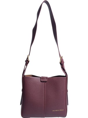 Silver & Polo Silver Polo Bordo - Bordo Mini Rolax Kadın Omuz Çantası SP1249