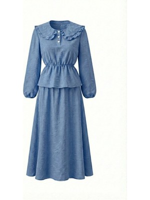 Trendparis Jakar Kumaş Büyük Yaka Tasarım Takım