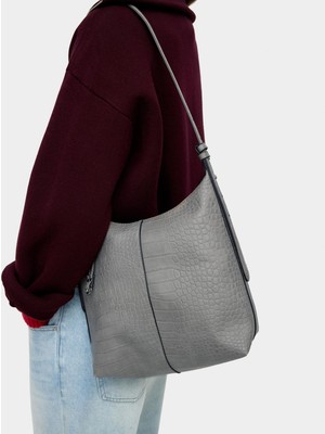 Parfois Kadın Desenli ve Hayvan Kabartmalı Omuz Çantası