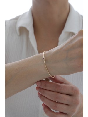 Yavuz Kuyumculuk 14 Ayar Altın Yakut Taşlı Kelepçe