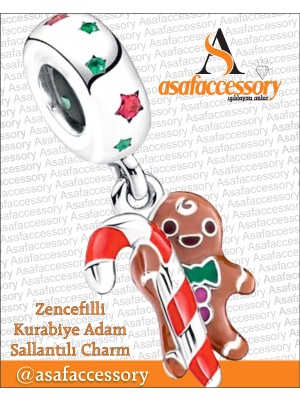 Asaf Accessory Zencefilli Kurabiye Adam Sallantılı Charm