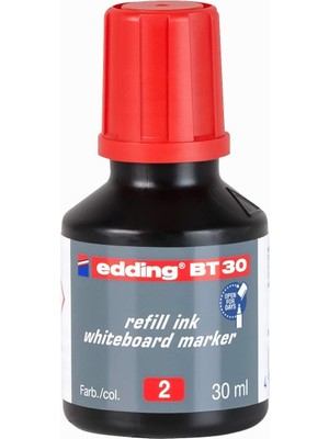 Hype Store Edding Bt 30 Beyaz Yazı Tahtası Kalemi Yedek Mürekkebi - Kırmızı - 30ML