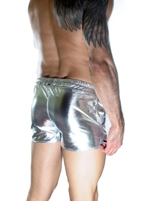 İlkyaz Fashion Ieg™ Erkek Gümüş Lame Short