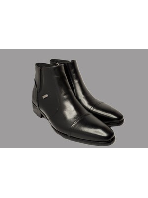 Darkwood-Erkek Klasik Bot-Siyah Renk-Fermuarlı-Kauçuk Taban