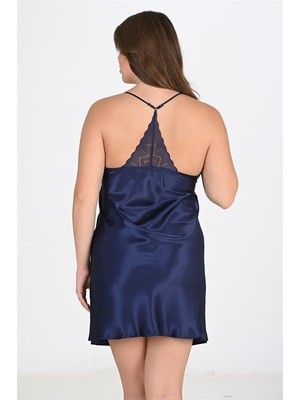 İlkyaz Fashion Ieg™ 2'li Lacivert Sabahlık Takımı Bigsize 6215