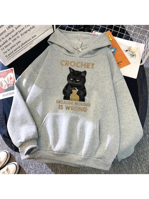 Tığ Çünkü Katil Yanlış Kadın Kıyafetleri Hip Hop Kazaklar Hoody Yeni Rahat Boy Giyim Polar Ge