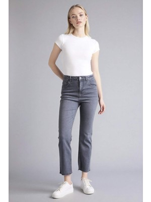 DeFacto Crop Flare Fit Yüksek Bel Jean Pantolon G2217AX26SP