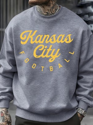 Kansas City Futbol Tasarım Erkekler Tişörtü Sıcak Çok Renkli Kazak Casualfashion Spor Polar S