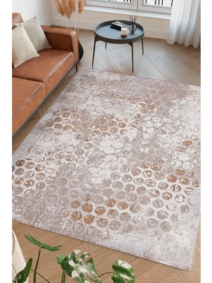 Alpina Home Nova Bej Yumuşak Doku Salon Oturma Odası Mutfak Çocuk Odası Halısı