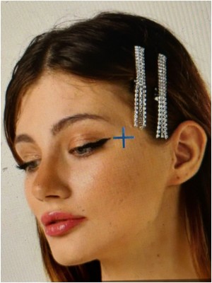 Boncukcu Abla Taşlı Toka 2li Set