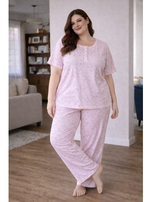 Balis Pijama Battal Pamuklu Rahat Terletmez Şık Büyük Beden Kadın Pijama Takımı