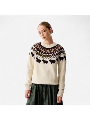 Hunter Originals Ashie Kadın Beyaz Kazak  Harw0074251-Aw