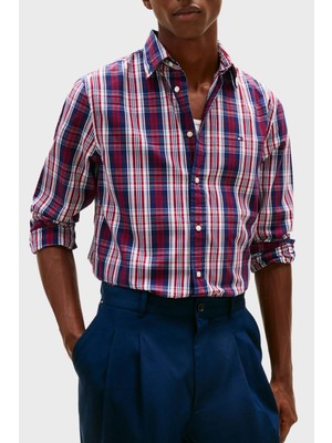 Tommy Hilfiger Kareli Pamuklu Regular Fit Uzun Kollu Gömlek Erkek Gömlek MW0MW41712 0ms
