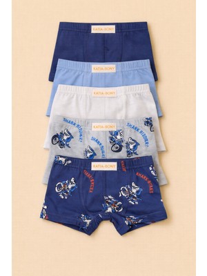 Erkek Çocuk 5'li Desenli Boxer