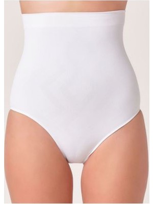 İlkyaz Fashion Ieg™ Beyaz Kadın Dikişsiz Slip Korse - 780