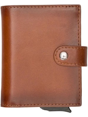 Kaia Life Palermo Deri Cüzdan Kartlık Mekanizmalı RST2EF Taba