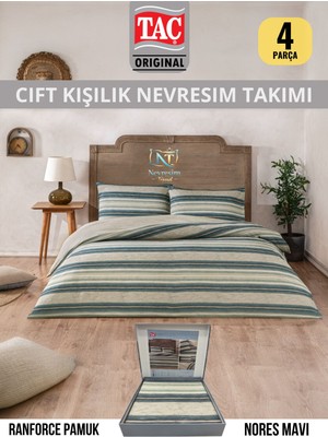 Taç Nores Maviranforce Çift Kişilik Nevresim Takımı 200X220 cm