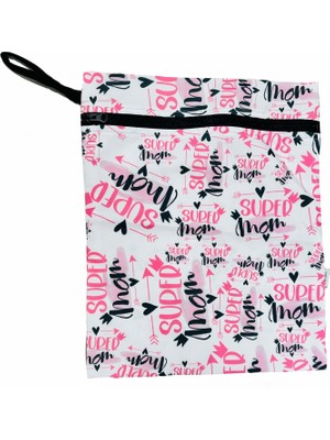 Hype Store Supermom Su Geçirmez Bebek Kirli Bez Kıyafet Islak Mayo Çantası, Torbası (43X46 Cm)