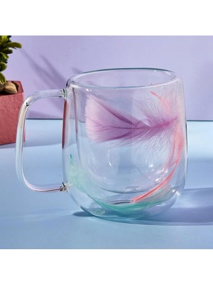 Hype Store Double Feather Çift Cidarlı Kupa 250 ml