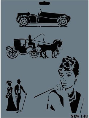 Pazarcan New Seri N-148 Stencil 35X25 cm