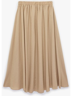 Koton Modal Karışımlı Vizon Kadın Etek 6SAK70001UW