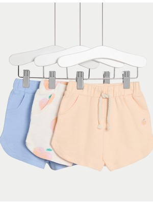 Marks & Spencer 3’lü Saf Pamuk Şort (0–3 Yaş)