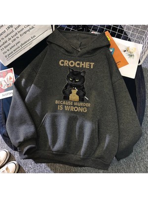 Tığ Çünkü Katil Yanlış Kadın Kıyafetleri Hip Hop Kazaklar Hoody Yeni Rahat Boy Giyim Polar Ge