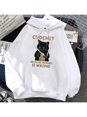 Tığ Çünkü Katil Yanlış Kadın Kıyafetleri Hip Hop Kazaklar Hoody Yeni Rahat Boy Giyim Polar Ge