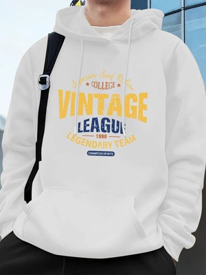 Vintage Legue Efsanevi Takım Baskılar Erkekler Kapüşonlular Sonbahar Polar Sıcak Kazak Rahat