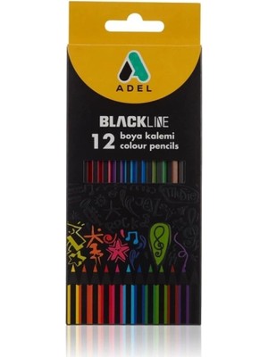 Braventa Collection Adel Blackline Boya Kalemi 12 Renk, Tam Boy
