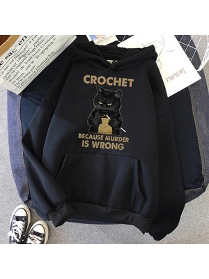 Tığ Çünkü Katil Yanlış Kadın Kıyafetleri Hip Hop Kazaklar Hoody Yeni Rahat Boy Giyim Polar Ge