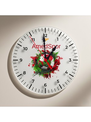 Zerya Amedspor Futbol Temalı Duvar Saati - Amed Spor Saati