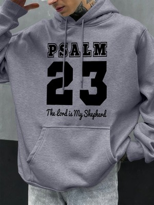 Mezmur Numarası 23 Desen Sonbahar Erkek Kapüşonlu Üst Hip Hop Cepli Günlük Kapüşonlu Üstler K