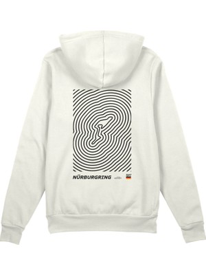 The Lucid Lab Nürburgring Artwork Oversize Hoodie - Beyaz