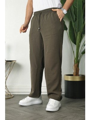 Quafash Yeni Sezon Rahat Kalıp Esnek Kumaş Beli Lastikli Baggy Pantolon