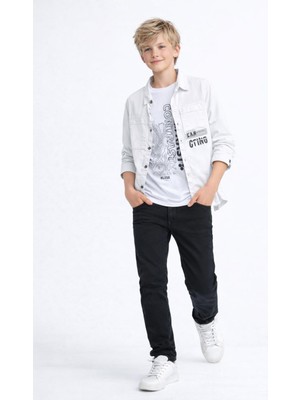 Rapapa Erkek Çocuk Mevsimlik 3 Parça Gömlekli Takım – Günlük Şık Kombin (Tişörtü Kısa Kol) 7212B