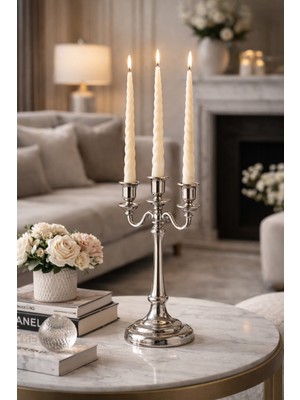 Lethe Studio Design Spiral Mum 3’lü Set (3 adet 20cm) - Dekoratif Italyan Burgulu Şamdan Mumu - Minimalist Ev Dekoru Hediyelik - %100 Soya Mum, (Şamdan dahil değildir)