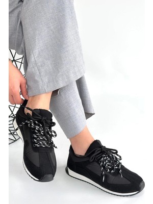 Erbilden Jeat Siyah Nubuk Bağcıklı Spor Ayakkabı