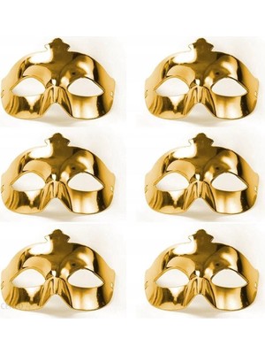 Ttt Altın Metalize Renk Düz Balo Parti Maskesi