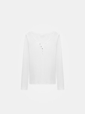 Dilvin 32699 %100 Pamuk Düğme Detaylı Top-Beyaz