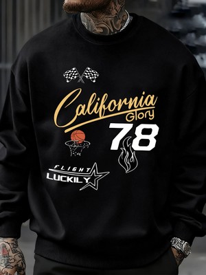 California Glory Basketbol Numarası 78 Desen Kazak Erkekler Sokak Rahat Spor Gömlek Sonbahar