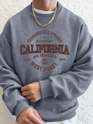 California West Coast Prints Erkek Kapüşonlular Sonbahar Gevşek Tişörtü Hip Hop Bisiklet Yaka