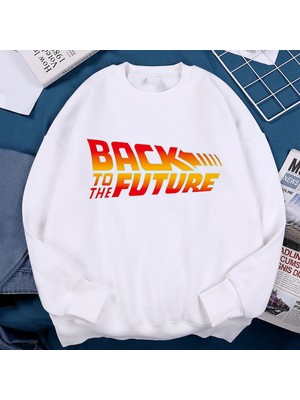 Geleceğe Geri Film Logosu Hoodie Erkekler Vintage Casual Hoody Anime Gevşek Kazak Harajuku Po
