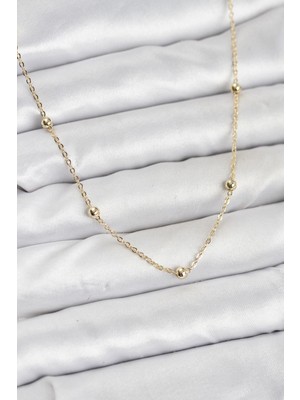 Clariss cm Gold Renk Top Zincirli Kadın Kolye